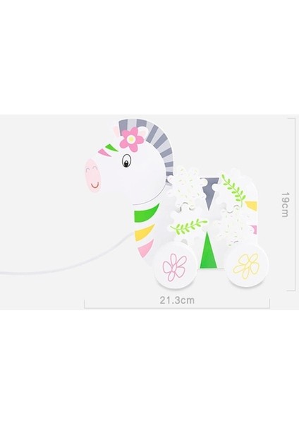Onshine Ahşap Mekanik Dişli Dönen Yapı Baba Çocuklar Eğitim Oyuncakları Sürükleme Pony (Yurt Dışından)