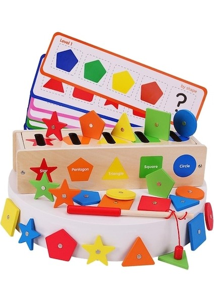Suntek Ahşap Renk ve Şekil Ayırma Eğitici Oyuncaklar Bebek (Yurt Dışından)