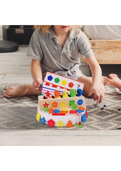 Suntek Ahşap Renk ve Şekil Ayırma Eğitici Oyuncaklar Bebek (Yurt Dışından)