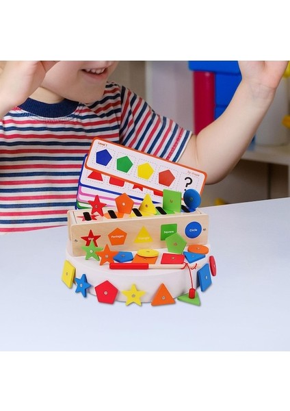 Suntek Ahşap Renk ve Şekil Ayırma Eğitici Oyuncaklar Bebek (Yurt Dışından)