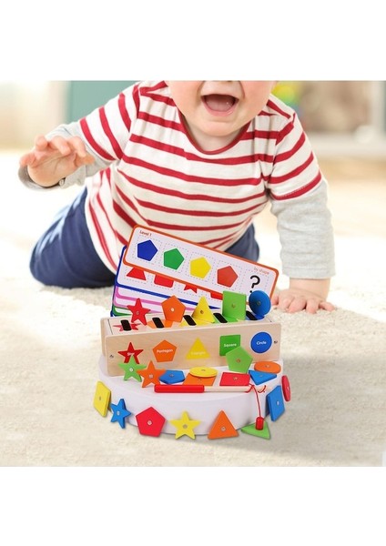 Suntek Ahşap Renk ve Şekil Ayırma Eğitici Oyuncaklar Bebek (Yurt Dışından)
