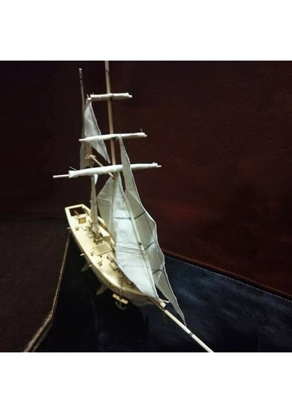 1: 100 Ölçekli Mini Ahşap Yelkenli Gemi Seti Tekne Oyuncak (Yurt Dışından)