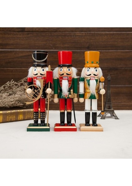 Suntek 25 cm Ahşap Fındıkkıran Heykelcik Noel Süsleri Dekor (Yurt Dışından)