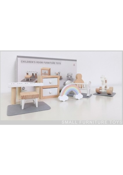 Oyun Evi Oyuncakları Simülasyon Mini Mobilya Yatak Odası Küçük Mutfak Sahnesi Kızlar Ahşap Oyuncaklar (Yurt Dışından) fırsatları