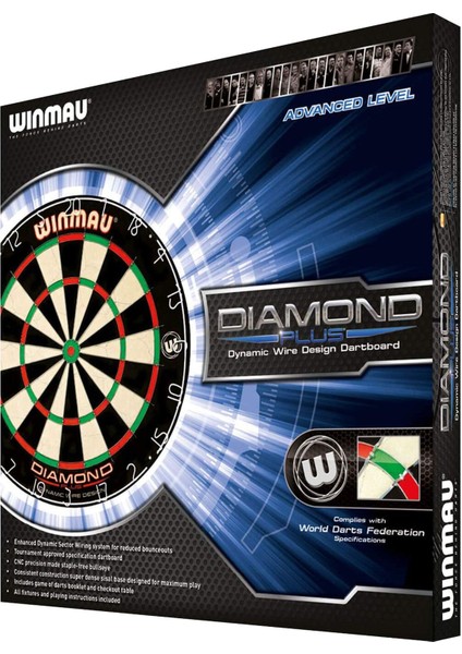 Profesyonel Dart Seti (Winmau Diamond Plus Dart Board ve Kabin)