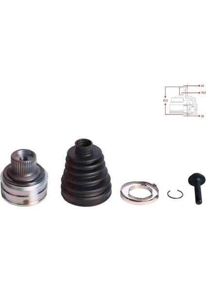 Audı A4 - A5 2007-2015 Uyumlu Dış Aks Kafası - 8R0498099