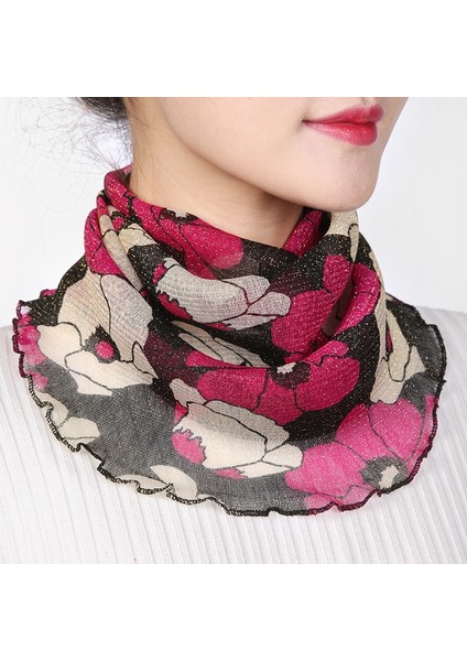 Kadın Ipek Boyun Eşarbı Ilkbahar Yaz Şifon Boyunluk Eşarp Güneş Koruyucu Eşarp Kadın Fular Dıy Yüz Maskesi Baskı Halka Başörtüsü (Yurt Dışından) fiyatları