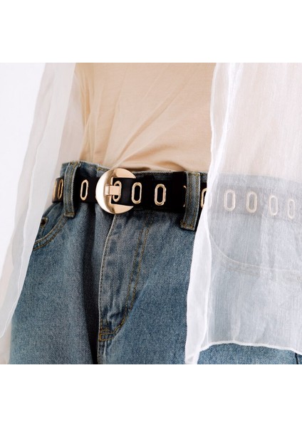 Moda Içi Boş Kadın Kemer Yüksek Kaliteli Alaşım Tokalı Kemer Kadınlar Için Basit Punk Deri Tasarımcı Kemer Kot Dekoratif Kemer (Yurt Dışından) modelleri