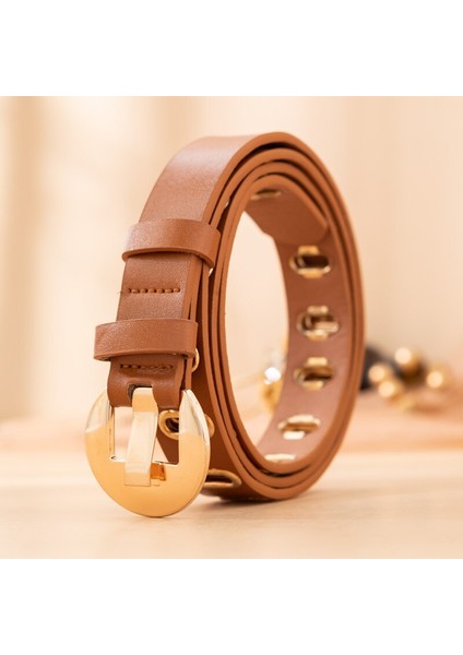 Moda Içi Boş Kadın Kemer Yüksek Kaliteli Alaşım Tokalı Kemer Kadınlar Için Basit Punk Deri Tasarımcı Kemer Kot Dekoratif Kemer (Yurt Dışından) fırsatları