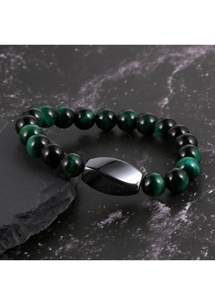 Erkekler Kadınlar Doğal Taş Hematit Charm Lapis Lazuli Bilezikler Lava Rock Turquoises Boncuklu Bileklik Basit Tasarım Takı (Yurt Dışından) fiyatları