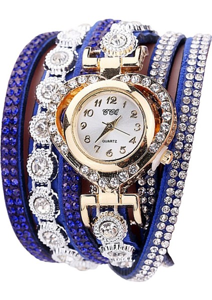 Kadınlar Lüks Taklidi Bilezik Kol Saati Bayanlar Çok Katmanlı Analog Saat (Yurt Dışından) indirimleri