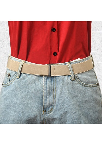 Sıcak Satış Ayarlanabilir Boyutu Düz Toka Kemer Kadın Görünmez Kemer Tokası Elastik Kemer Kadın Erkek Ince Kot No Show Kemerler (Yurt Dışından) modelleri