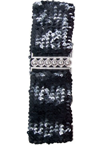 Pullu Elastische Glitter Riem Vrouwen Korse Brede Taille Riem Metalen Gesp Tailleband Decoratieve Korse Askı Parti Elbise Aksesuarı (Yurt Dışından) fiyatları