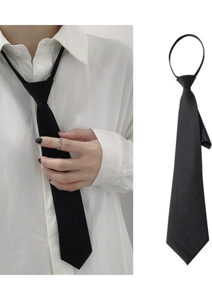 Uni Bağları Retro Ipeksi Dar Boyun Kravat Ince Pürüzsüz Kadın Papyonu Kore Tarzı Basit Zarif Tüm Maç Moda Kravat 2022 (Yurt Dışından)
