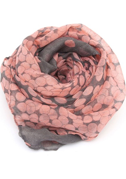 Kadın Eşarp Sonbahar Sıcak Yumuşak Uzun Vual Boyun Büyük Şal Şal Çaldı Pembe Gri Noktalar Eşarp 166*60 cm (Yurt Dışından) fiyatları