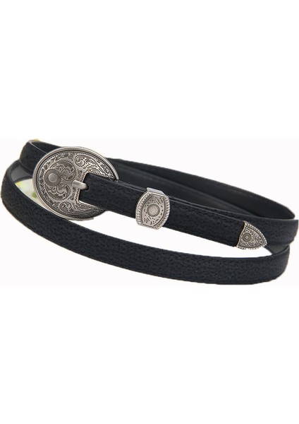 Vintage Metal Toka Kafa Bel Kemeri Bayan Ortaçağ Larp Viking Sıska Aksesuar Fashon Ince Kemer Sapanlar Kavisli Bayan (Yurt Dışından) fırsatları