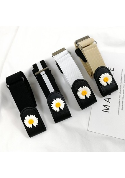 Mod Elastische Makkelijk Riem Zonder Gesp Dames Jeans Riemen Voor Vrouwen Stretch Bloem Cinturon Mujer Onzichtbare Extensible Riem (Yurt Dışından) modelleri