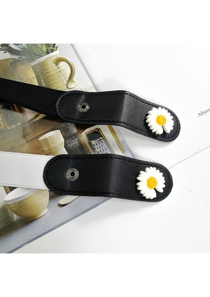 Mod Elastische Makkelijk Riem Zonder Gesp Dames Jeans Riemen Voor Vrouwen Stretch Bloem Cinturon Mujer Onzichtbare Extensible Riem (Yurt Dışından) indirimleri