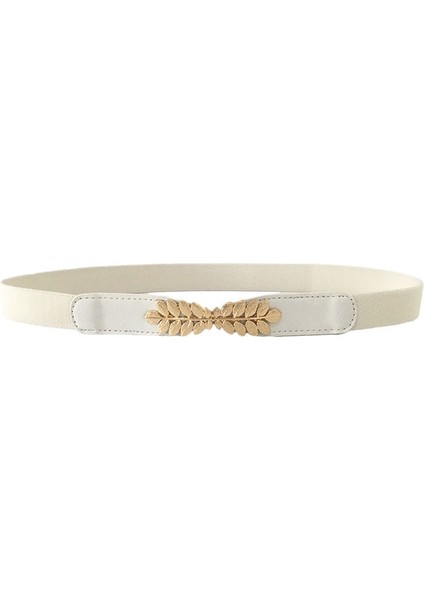 Moda Kadın Pu Siyah Beyaz Bel Bandı Ince Elastik Bel Kemeri Elbise Giyim Aksesuarları Cinturon Mujer Sıcak Satış (Yurt Dışından) fırsatları