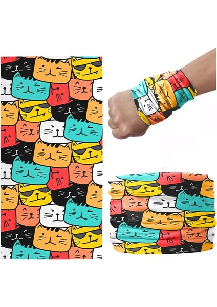 3D Baskılı Yaz Kadın Yüzük Eşarp Komik Karikatür Ayı Yavru Başörtüsü Eşarp Hayvan Headdress Bisiklet Yüz Başkanı Wrap Kapak Bandana (Yurt Dışından)