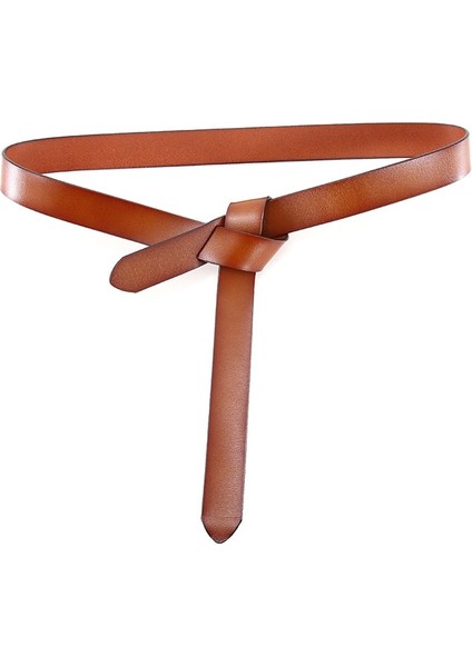 Sığır Derisi Düğüm Kemerler Elbise Kazak Bel Kemeri Kahverengi Kadın Moda Sıcak Yeni Gerçek Deri Kemerler Kadınlar Uzun Katı Kayış Hediye (Yurt Dışından) indirimleri