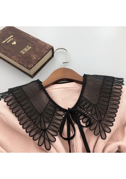 Yaka Şal Kadın Gömlek Ayrılabilir Yaka Çift Katmanlar Yanlış Yaka Nakış Yaka Yarım Gömlek Şal Wrap Dekorasyon (Yurt Dışından) modelleri