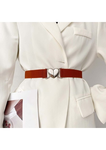 1 Adet Kadın Elastik Kemerler Aşk Kalp Metal Toka Bel Elbise Ceket Kazak Dekoratif Kemer Bel Aksesuarları (Yurt Dışından) indirimleri