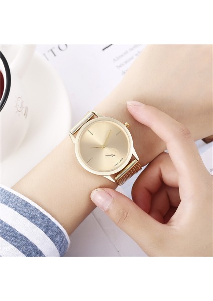 Kadın Saati Kore Tarzı Zarif Yaratıcı Plastik Örgü Kayış Kuvars Izle Kadın Saati Relojes Para Mujer (Yurt Dışından) fırsatları