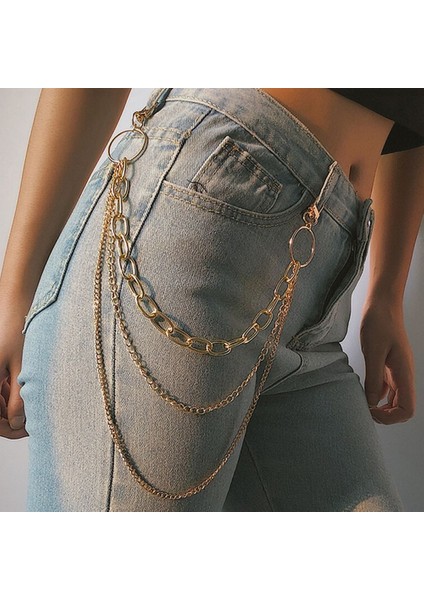 Mod Hip Hop Snoep Kleuren Zincir Sleutelhanger Mannen Vrouwen Leuke Taille Ketting Çok Renkli Broek Broek Zincir Punk Sieraden (Yurt Dışından) fiyatları