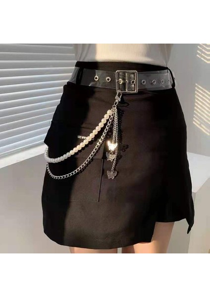 Mod Hip Hop Snoep Kleuren Zincir Sleutelhanger Mannen Vrouwen Leuke Taille Ketting Çok Renkli Broek Broek Zincir Punk Sieraden (Yurt Dışından) indirimleri