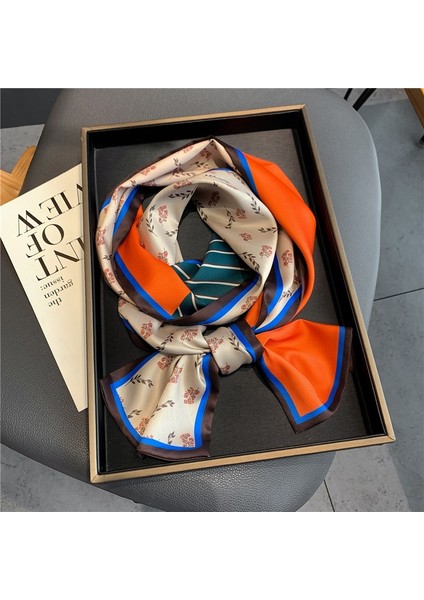 Kadınlar Lüks At Baskılı Ipek Eşarp Marka Tasarımcısı Ince Uzun Ipek Eşarp Kız Kafa Bandı Tasarımcı Hostes Boyun Eşarp Kemer (Yurt Dışından) fiyatları
