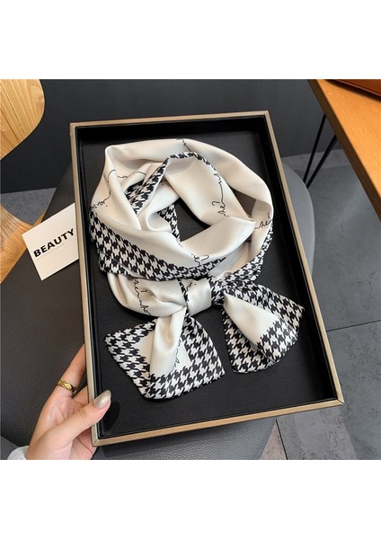 Kadınlar Lüks At Baskılı Ipek Eşarp Marka Tasarımcısı Ince Uzun Ipek Eşarp Kız Kafa Bandı Tasarımcı Hostes Boyun Eşarp Kemer (Yurt Dışından) modelleri