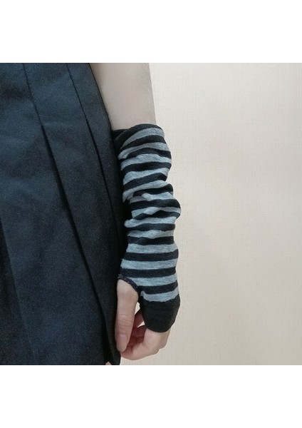 Örme Ins Rüzgar Kollu Çizgili Kollu Trend Sıcak Güneş Kremi Kol Kollu Uzun Dirsek Koruyucuları Erkekler ve Kadınlar Kılıf Kapak Yaraları (Yurt Dışından) fiyatları