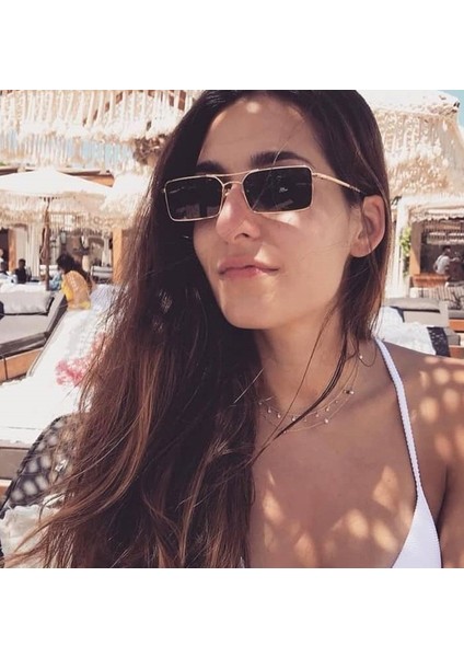 Dikdörtgen Klasik Retro Güneş Gözlüğü Kadın Gözlük Bayan Lüks Metal Güneş Gözlüğü Kadın Vintage Ayna Oculos De Sol Feminino (Yurt Dışından) fiyatları