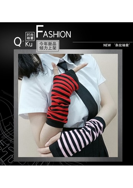 Örme Ins Rüzgar Kollu Çizgili Kollu Trend Sıcak Güneş Kremi Kol Kollu Uzun Dirsek Koruyucuları Erkekler ve Kadınlar Kılıf Kapak Yaraları (Yurt Dışından) indirimleri