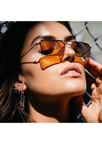 Dikdörtgen Klasik Retro Güneş Gözlüğü Kadın Gözlük Bayan Lüks Metal Güneş Gözlüğü Kadın Vintage Ayna Oculos De Sol Feminino (Yurt Dışından) modelleri