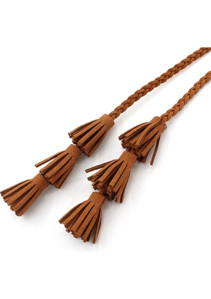 Kadın Bohemia Örgülü Püskül Kemer Vintage Bayanlar Dokuma Düğüm Dekore Bel Zinciri Bel Halat Aksesuarları Püsküllü Kemerler Mevcut (Yurt Dışından) fırsatları