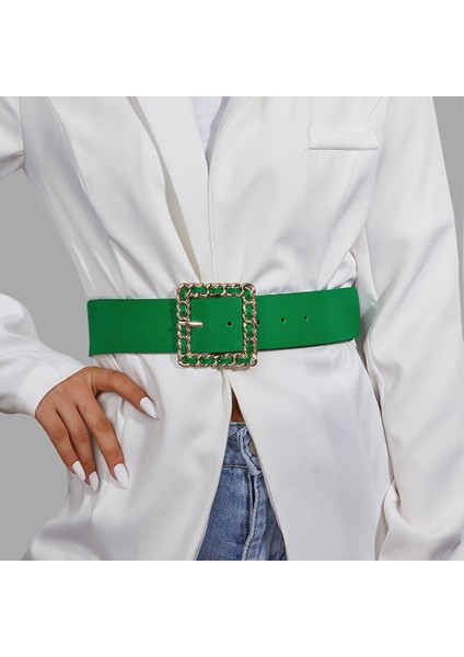 SISHION-女性のためのグリーンベルト,ヨーロッパとアメリカの女性のファッション,スクエアバックル,ゴールド,VD2628,新しいコレクション2022 (Yurt Dışından) fiyatları