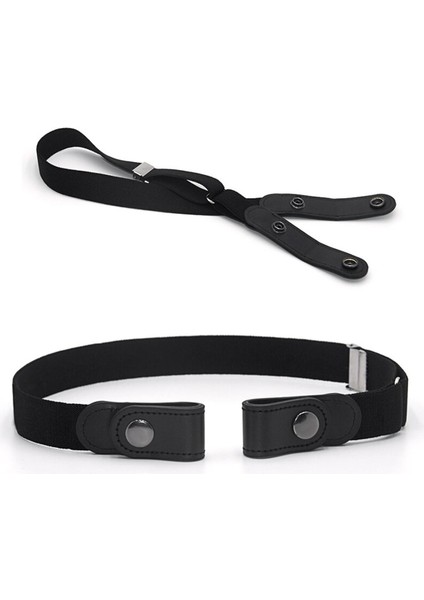 1 Adet Elastik Kemer Kot Pantolon Elbise Için Yeni Unisex Tokasız Streç Bel Kadın Erkek Hiçbir Toka Olmadan Tokasız Kemerler (Yurt Dışından)