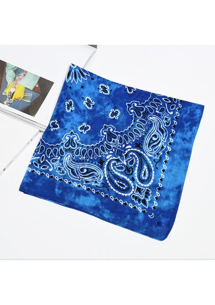 Çiçek Çift Renkli Blok Pamuk Cep Kare Eşarp Kafa Bandı Paisly Batik Bandanalar Erkekler ve Kadınlar Için Boyun (Siyah/beyaz/kırmızı) (Yurt Dışından)