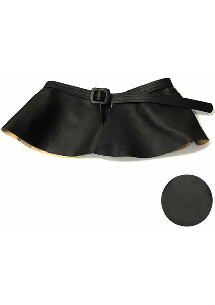 Geniş Altın Kemer Kadın Korse Metal Dekore Kemerler Pu Deri Fırfır Etek Peplum Kemer Kuşağı Kadın Elbisesi Askısı Kuşak (Yurt Dışından)