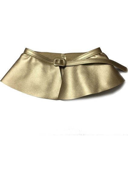 Geniş Altın Kemer Kadın Korse Metal Dekore Kemerler Pu Deri Fırfır Etek Peplum Kemer Kuşağı Kadın Elbisesi Askısı Kuşak (Yurt Dışından) modelleri