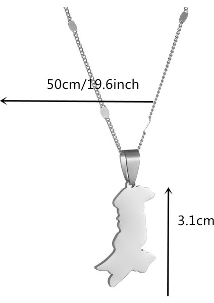 Pakistan Harita Bayrağı Kolye Kolye Pakistan Etnik Takı Kadın Erkek Için (Yurt Dışından)