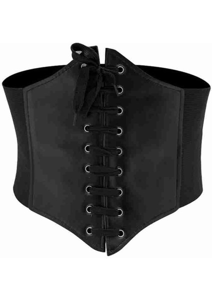 Elbise Dekore Edilmiş Kuşak Gotik Koyu Bağcıklı Kırpma Üst Korse Kemer Suni Deri Siyah Bel Mühür Demeti Büstiyer Üstleri Ince (Yurt Dışından) fiyatları