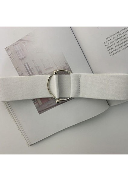 Kadınlar Için Kemerler Elastik Bayanlar Bant Yuvarlak Toka Dekorasyon Basit Bel Ceket Basit Kazak Moda Elbise Kemer (Yurt Dışından)