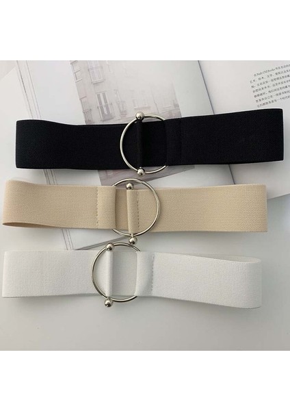 Kadınlar Için Kemerler Elastik Bayanlar Bant Yuvarlak Toka Dekorasyon Basit Bel Ceket Basit Kazak Moda Elbise Kemer (Yurt Dışından) fırsatları