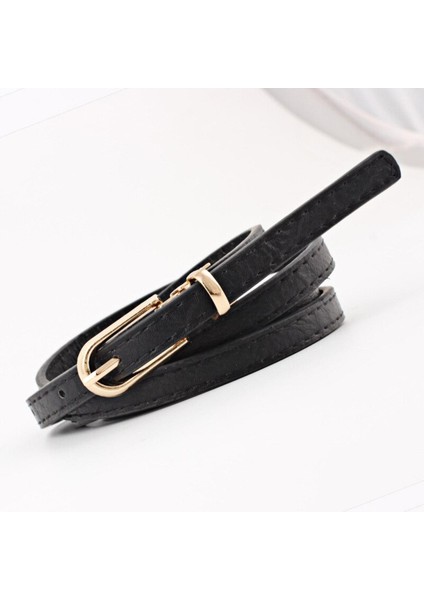 Ince Pu Deri Bel Kemeri Kadın Moda Metal Toka Pin Kayış Bayan Elbise Korse Kemer Kot Pantolon Pantolon Kemer Aksesuarı (Yurt Dışından)