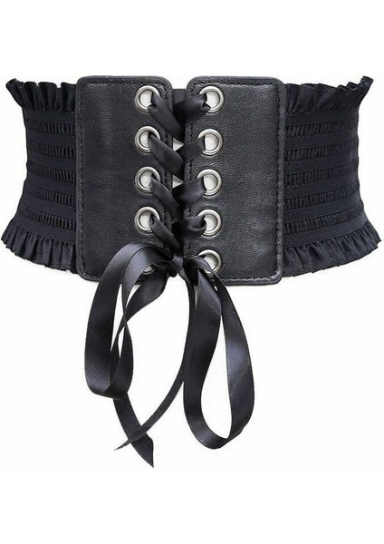 Vrouwen Dames Mode Stretch Riem Kwasten Elastische Gesp Brede Jurk Korse Tailleband (Yurt Dışından) fırsatları