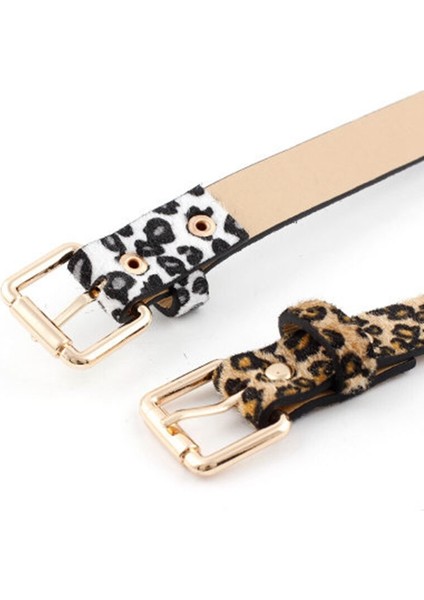 Kış Nieuwe Modu Roze Luipaard Gespot Paardenhaar Decoratieve Riem Vrouwen Vintage Wilde Pin Gesp Riem (Yurt Dışından) modelleri