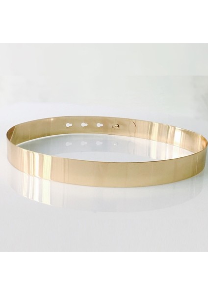 Moda Kadın Ayarlanabilir Tasarımcı Metal Bel Kemeri Bling Altın Gümüş Renk Plaka Vintage Bayanlar Basit Kemerler Ayna Kemer (Yurt Dışından) indirimleri